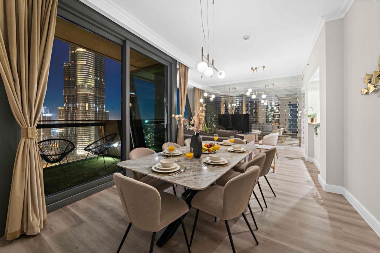 First Class 3Br With Full Burj Khalifa And Fountain View Dubaj Kültér fotó