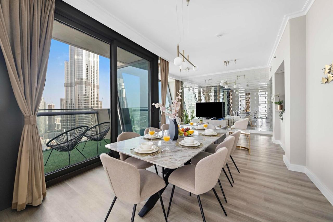 First Class 3Br With Full Burj Khalifa And Fountain View Dubaj Kültér fotó