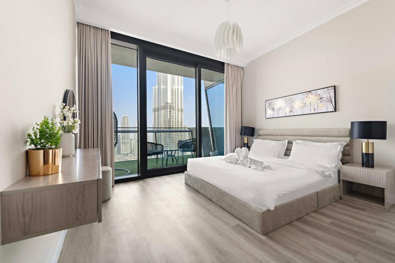 First Class 3Br With Full Burj Khalifa And Fountain View Dubaj Kültér fotó